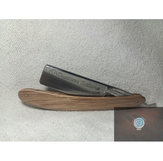 Gustave Lalune 7/8 straight razor "ROMULUS" olivewood